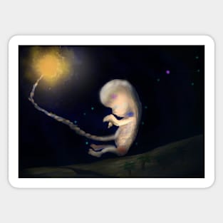 space fetus Sticker